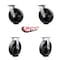 Service Caster 4441L1 FG4441L10000 Rubbermaid Platform Truck Replacement Caster Kit, 4PK RUB-SCC-30CS820-GFNR-2-R-2 - alternate 2